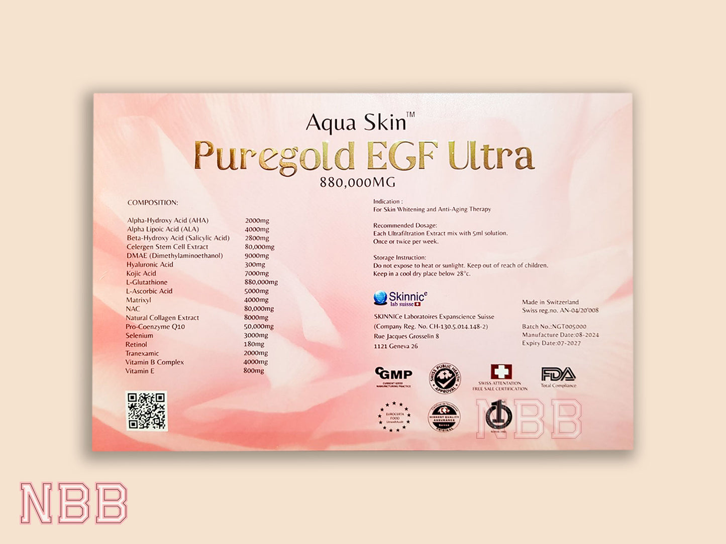 New! Aqua Skin Puregold EGF Ultra