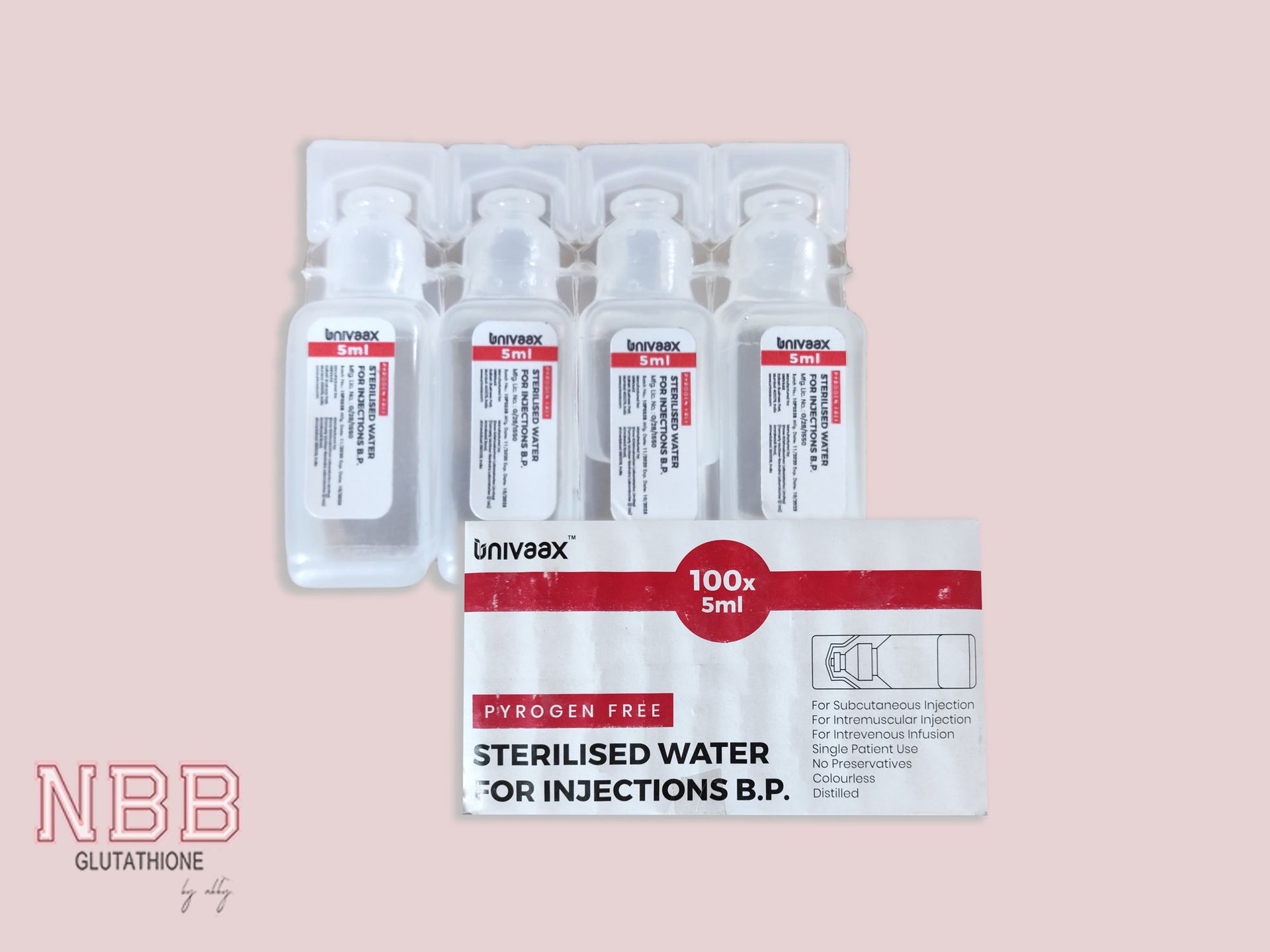 Sterile Water 5ml (100pcs) NBBGlutathionebyAbby Sterile Water 5ml (100pcs) NBBGlutathionebyAbby