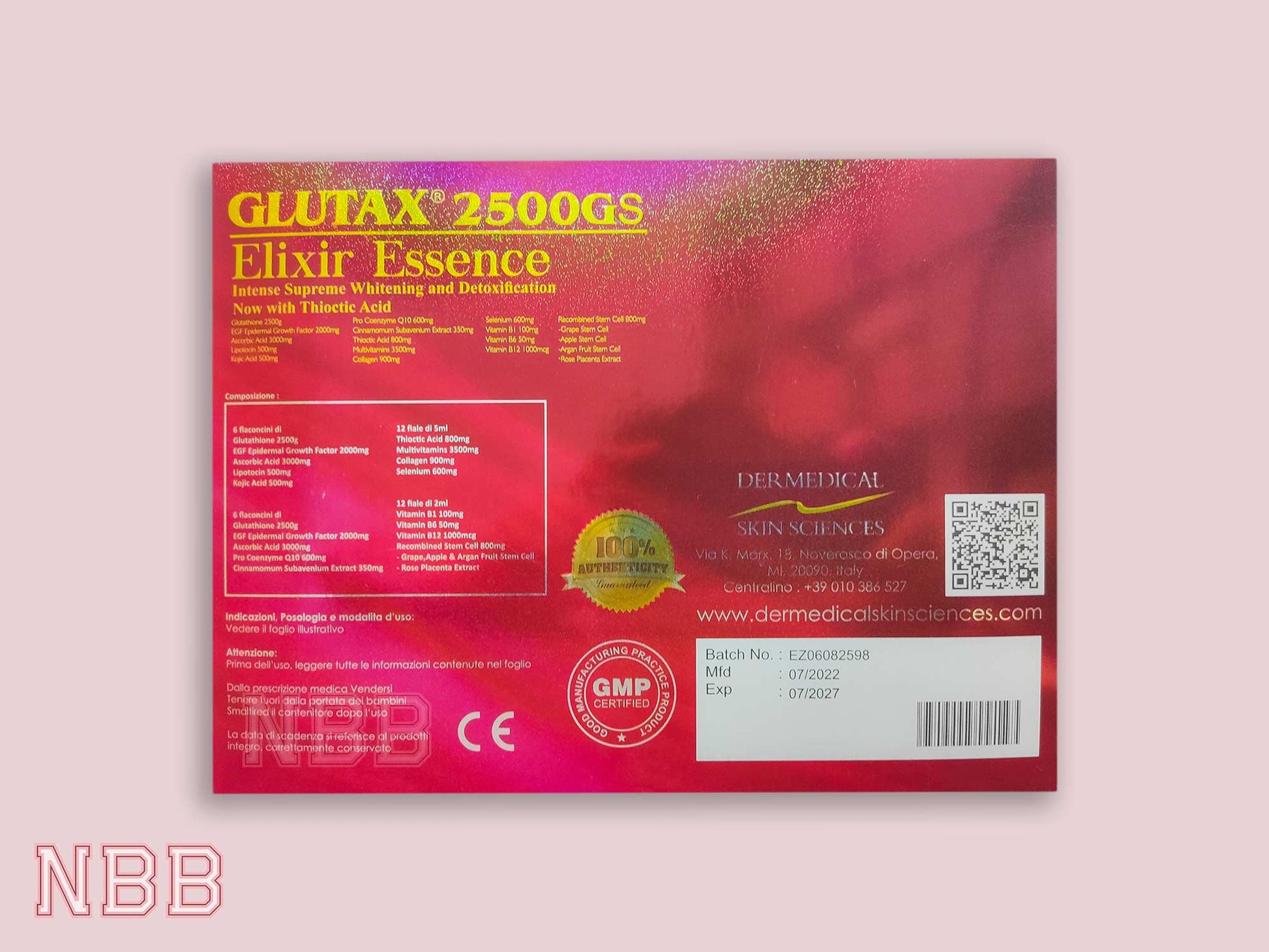 Glutax 2500GS Elixir (12 sessions) NBBGlutathionebyAbby Glutax 2500GS Elixir (12 sessions) NBBGlutathionebyAbby