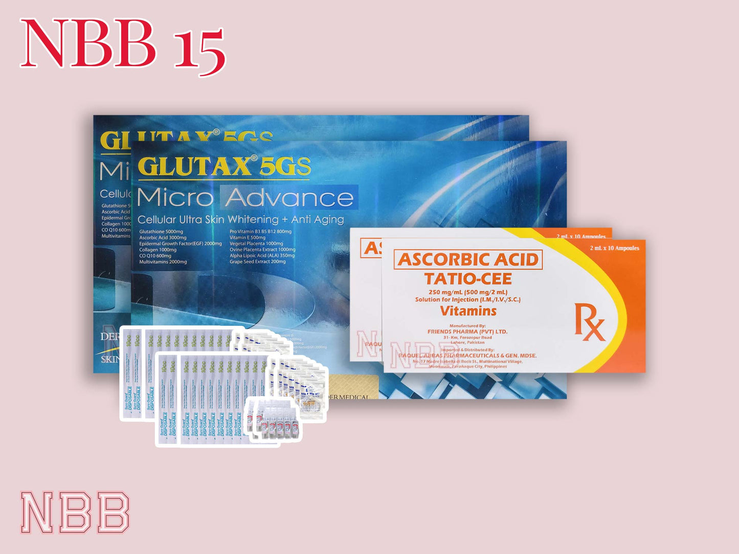 2x Glutax Microadvance 5GS + 2x Vitamin C