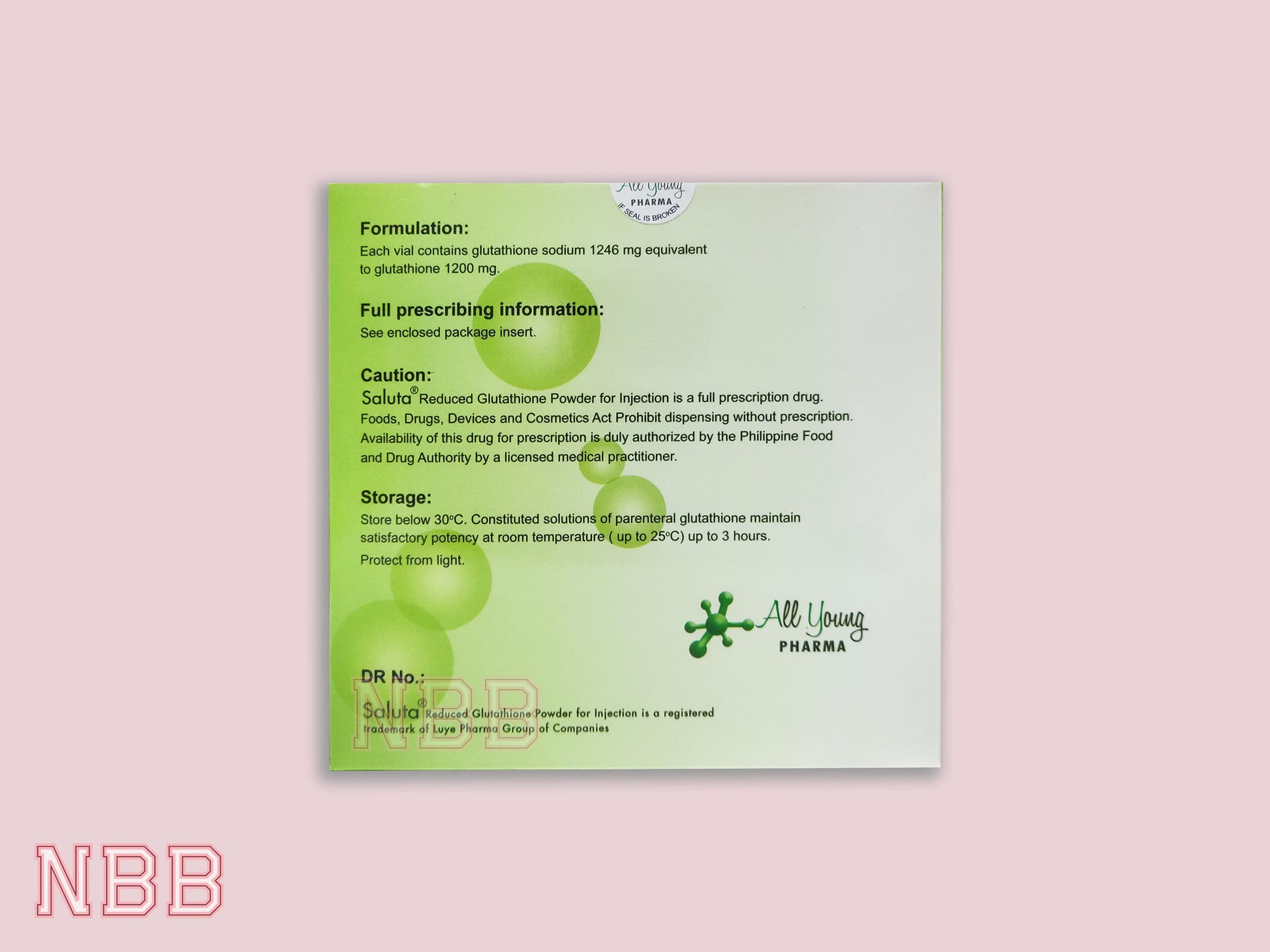 saluta injectable glutathione Saluta 600mg / 1200mg / 1800mg – NBBGlutathionebyAbby