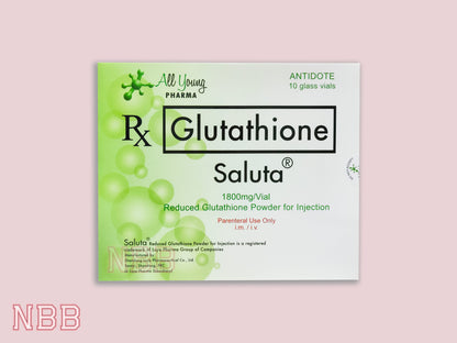 Saluta 600mg / 1200mg / 1800mg NBBGlutathionebyAbby Saluta 600mg / 1200mg / 1800mg NBBGlutathionebyAbby